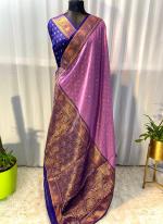 Pure Paithani Silk Pink Wedding Wear Weaving Saree